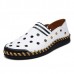 Men Casual Hollow Shoes Breathable Flats Soft Cortical Loafers