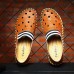 Men Casual Hollow Shoes Breathable Flats Soft Cortical Loafers