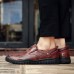 Men Casual Soft Sole Anti Collision Toe Genuine Leather Oxfords Shoes