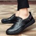 Men Casual Soft Sole Anti Collision Toe Genuine Leather Oxfords Shoes