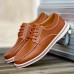 US Size 6.5-11.5 Men Casual Outdoor Low Top Round Toe Leather Oxfords