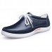 Lace Up Men Oxfords Casual Outdoor Flat Shoes In Leather