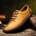 Menico Men Hand Stitching Soft Sole Casual Lace Up Oxfords Shoes