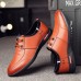 Men Microfiber Business Casual Shoes Daily Soft Oxfords