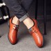 Men Microfiber Business Casual Shoes Daily Soft Oxfords