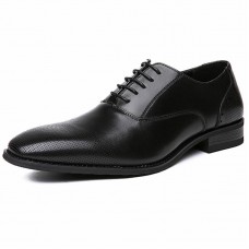 Men Microfiber Dress Shoes Pointed Toe Business Oxfords