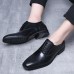 Men Microfiber Dress Shoes Pointed Toe Business Oxfords