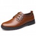 Comfy Men Lace-Up Leather Casual Business Oxfords Shoes