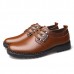 Comfy Men Lace-Up Leather Casual Business Oxfords Shoes