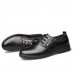 Comfy Men Lace-Up Leather Casual Business Oxfords Shoes