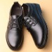 Comfy Men Lace-Up Leather Casual Business Oxfords Shoes