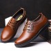 Comfy Men Lace-Up Leather Casual Business Oxfords Shoes