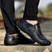 Men Soft Anti Collision Toe Wear Resistance Outsole Genuine Leather Oxfords