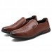 Soft Sole Warm Lining Genuine Leather Business Oxfords Slip On Shoes for Men