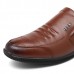 Soft Sole Warm Lining Genuine Leather Business Oxfords Slip On Shoes for Men