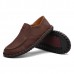 Genuine Leather Casual Slip On Soft Flat Oxfords For Men