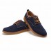 Men Suede Shoes Lace Up Round Toe Casual Outdoor Fashion Oxfords