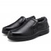 Men Casual Soft Genuine Leather Slip On Oxfords Leather Business Shoes