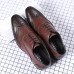 Men Soft Brogue Carved Business Casual Oxfords