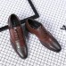 Men Soft Brogue Carved Business Casual Oxfords