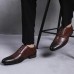 Men Soft Brogue Carved Business Casual Oxfords