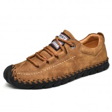 Men Stitching Soles Toe Protection Comfy Soft Oxfords