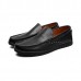 Men Casual Breathable Genuine Leather Slip On Oxfords Moc Toe Shoes