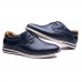 Men Soft Genuine Leather Lace Up Oxfords Shoes