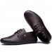 Men Breathable Hollow Out Genuine Leather Casual Oxfords Flats