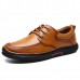 Men Casual Comfy Soft Sole Genuine Leather Lace Up Oxfords Shoes