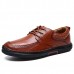 Men Casual Comfy Soft Sole Genuine Leather Lace Up Oxfords Shoes