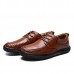 Men Casual Comfy Soft Sole Genuine Leather Lace Up Oxfords Shoes