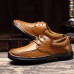 Men Casual Comfy Soft Sole Genuine Leather Lace Up Oxfords Shoes