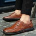 Men Casual Comfy Soft Sole Genuine Leather Lace Up Oxfords Shoes