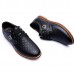 Large Size Men Casual Shoes Comfortable Breathable Lace-Up Leather Shoes