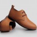 Mens Fashion Flats Oxfords Casual Dress PU Leather Shoes