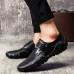 Men Casual Soft Hook Loop Genuine Leather Oxfords