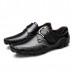 Men Casual Soft Hook Loop Genuine Leather Oxfords