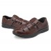 Men Casual Business Hook Loop Genuine Leather Oxfords Hollow Outs Shoes