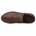 Menico Men Casual Comfy Soft Moc Toe Slip On Leather Oxfords