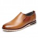 Men Leather Shoes Business Outdoor Slip On Oxfords