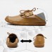 Men Soft Genuine Leather  Lace Up Oxfords Hand Stitching Shoes