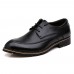 Men Casual Business Leather Lace Up Oxfords