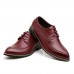 Men Casual Business Leather Lace Up Oxfords