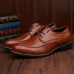 Men Casual Business Leather Lace Up Oxfords