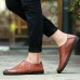 Men Hollow Out Oxfords Breathable Soft Leather Shoes