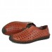 Men Hollow Out Oxfords Breathable Soft Leather Shoes