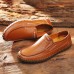 Banggood Shoes Men Genuine Leather Hand Stitching Soft Sole Slip On Oxfords