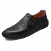 Casual Slip On Outdoor Men Oxfords Shoes In Leather