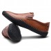 Casual Slip On Outdoor Men Oxfords Shoes In Leather